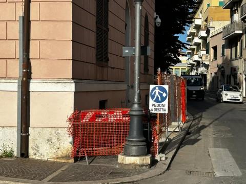 I lavori in via Gramsci