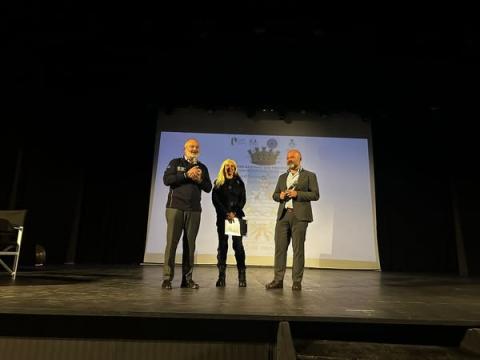 Il Sindaco sul palco del Teatro Spazio Vitale per l'evento della Protezione civile Il Sindaco sul palco del Teatro Spazio Vitale per l'evento della Protezione civile