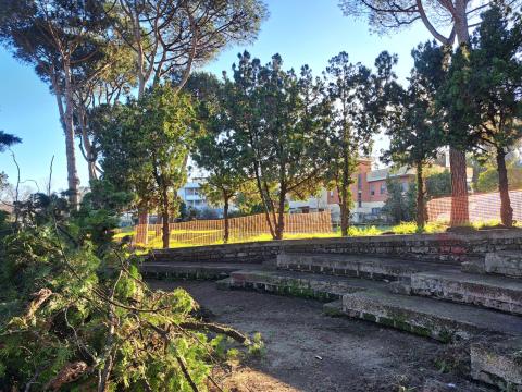 L'area interessata dai lavori