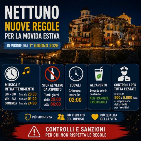 La locandini con tutti i divieti per la stagione estiva