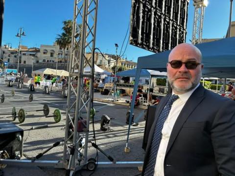 Il Sindaco in piazza Battisti per il Trident battle