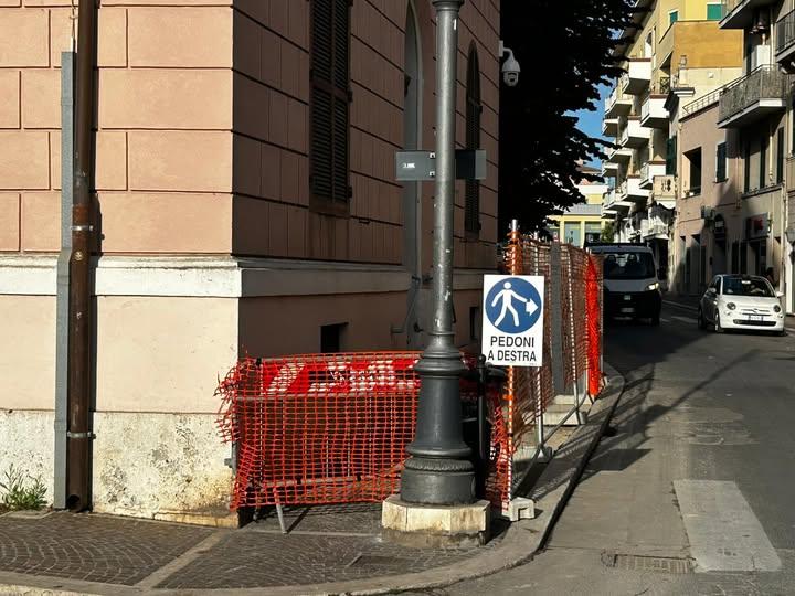 I lavori in via Gramsci