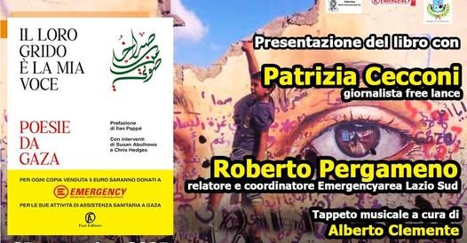 La copertina del libro di Poesie per Gaza