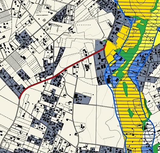 La mappa della zona in cui sono in corso i lavori